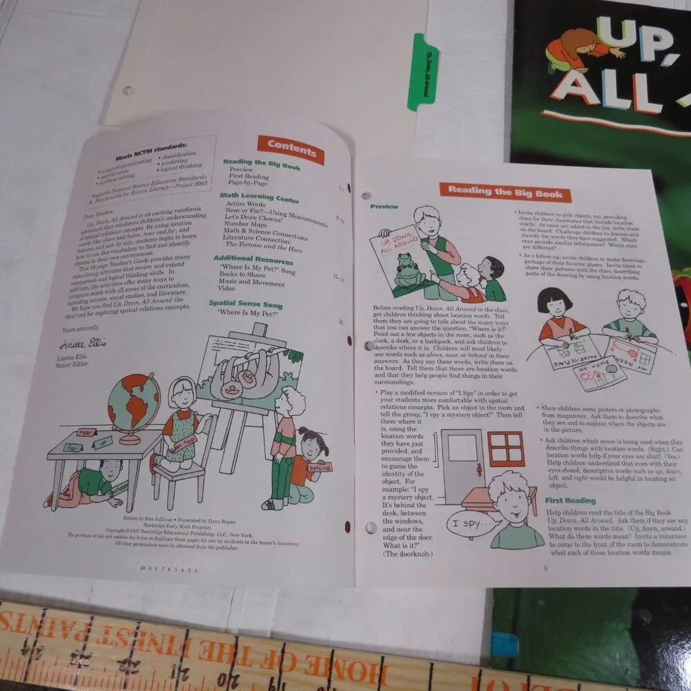 Up, Down, All Around BIG BOOK (almost 2 feet tall) with teacher pages CLASSROOM